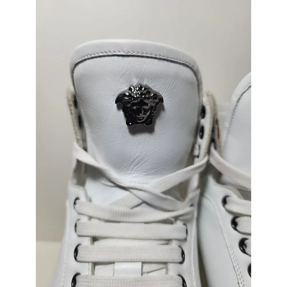 Versace Leather High Top Sneakers Size 45